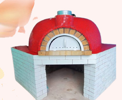 Red Look Wood Fire Pizza Oven